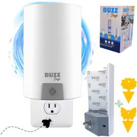 Fly Trap Indoor, Gnat Killer Indoor, Fly Traps Indoor for Home, Highly Effective UV Light, Flying Insect Trap, Flies, Fruit Flies, Gnats & Other Flying Insects1 Device + 4 Refills + 2 of Yellow Traps