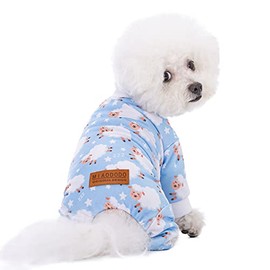 Miaododo Pink Sheep Puppy Dog Christmas Pajamas Hoodie Cute Pet Dog Cat Clothes Costume Sweaters for Small Medium Dogs Girl Boy Pjs Onesie Shirt