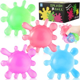 Fidget Toys Stress Balls for Kids, Splat-Tastic Squishy Toy, Stress Splat Toy, Squishies Anxiety Stress Relief, Ice Squishy Stress Cube Malt Sugar Balls, Sensory Ball for Kids with Autism