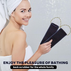 ZcrPrn 2PCS Back Scrubber, Back Exfoliator, Double-Sided Back Washer for Bath with Handles, Back Scrubbers for Use in Shower Scrub Your Body Deeply for Men & Women