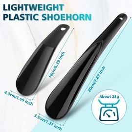 ZOMAKE Calzador Pequeño de Plásticos de 19.5cm y 16cm - Calzador de Zapatos para Hombres Mujeres y Personas Mayores, Calzadores para Zapatos y Botas