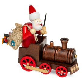 SIKORA RM-A01-LOK Wooden Incense Smoker Santa Claus in the Locomotive