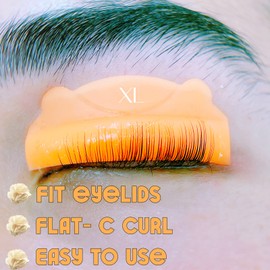 Lash Lift Rods 2023 Newest Silicone Eyelash Lift Pads 5 Sizes Cute and Softer Eyelash Perm Silicone Pads 6 Sizes 12 Piece Reusable Soft Lash Lift Shields for Different Length Eyelashes Perfect Lifting (Orange)