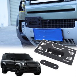 Bekantogy Car License Plate Frames Compatible with Land Rover Defender 90 110 130 2020-2025 Alloys Front License Plate Holde Heavy Duty License Plate Mounting Kit