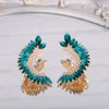 Denifery Boho Rhinestone Ear Climber Earrings - Crystal Crawler Punk