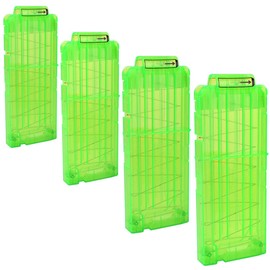 OIMIO Soft Bullet Clips 12-Darts Quick Reload Clips Magazine Clips for Nerf Toy Dart Gun 4 pcs (Green)