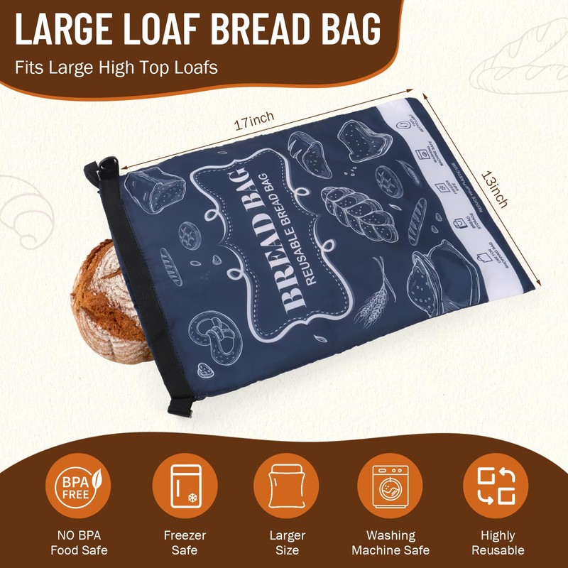 Ciciany Bread Bags, 2 Packs Bread Bags to Keep Fresh,