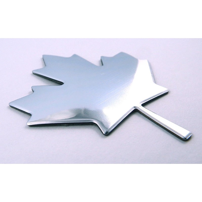Maple Leaf Canada Chrome Finish Decal Emblem 3D Sticker car