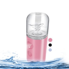 Kingsmile Nano Mist Sprayer, Electric Nano Mister, Portable Face Mister for Eyelash Extensions & Daily Care, Mini Face Humidifier, Facial Mister with 1OZ /30ML Large Capacity Screwing Water Tank Pink