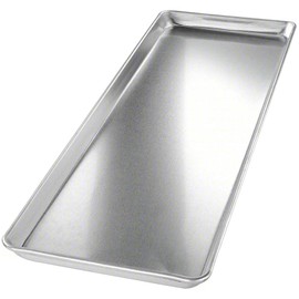 Chicago Metallic Bakeware 9" x 26" x 1" Display Pan, Silver Aluminum, No Wire, Semi-Closed Rim