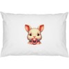 2 x 'Baby Rabbit With Pacifier' Cotton Pillow Cases (PW00039516)