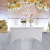 Yoquare 1 Pack Thick White 5FT Streych Spandex Table Cover