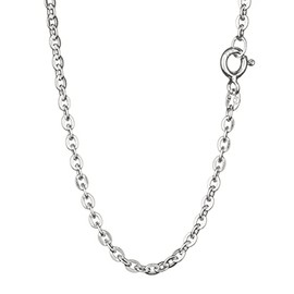 NKlaus Women's Anchor Chain Necklace 925 Silver (38 cm - 80 cm) Flat Rolled Width 2.3 mm, Sterling Silver