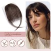 Silk-co Hair Bangs Clip in #02 Dark Brown One Piece