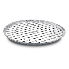 VEPATIM 15 Aluminium Grill Pans Grill Trays BBQ Round Aluminium Diameter 34 cm Reusable