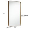 Pemberly Row 32"x20" Rectangle Metal & MDF Wall-Mounted Bathroom Mirror