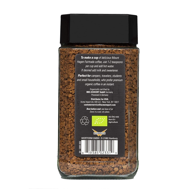 Mount Hagen Jar + Resealable Pouch Organic Freeze Dried Instant