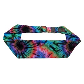 BANDI Running Belt for Women – Slim Fanny Pack, Adjustable Waist Belt, Phone Holder, Lightweight Travel Pouch for Jogging, Walking, Hiking, Fitness, Made in the USA (Feelin’ Groovy)