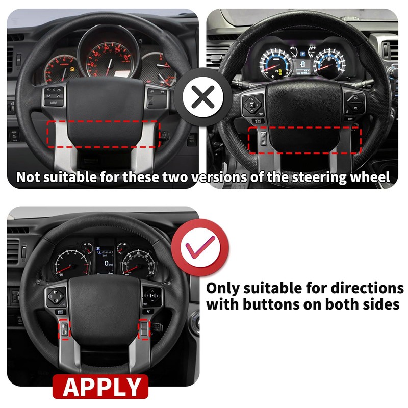 JeCar Steering Wheel Overlay Trim Cover Interior Accessories Fit for