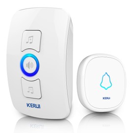 Fuers Wireless Doorbell Plug in Door Bell Chime Works at 1000ft 300M, Door Bells Wireless Cordless Doorbell with 32 Chimes 4 Adjustable Volume, IP55, Easy to Install for Home and Store Safety