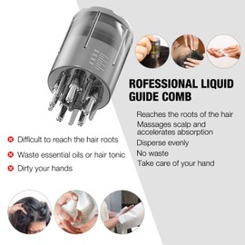 Scalp Applicator White, Scalp Applicator Comb, Ultikare Scalp Oil Applicator Hair Liquid Root Comb Scalp Serum Applicator Massage Brush for Home and Travel Essential Oil (Black)