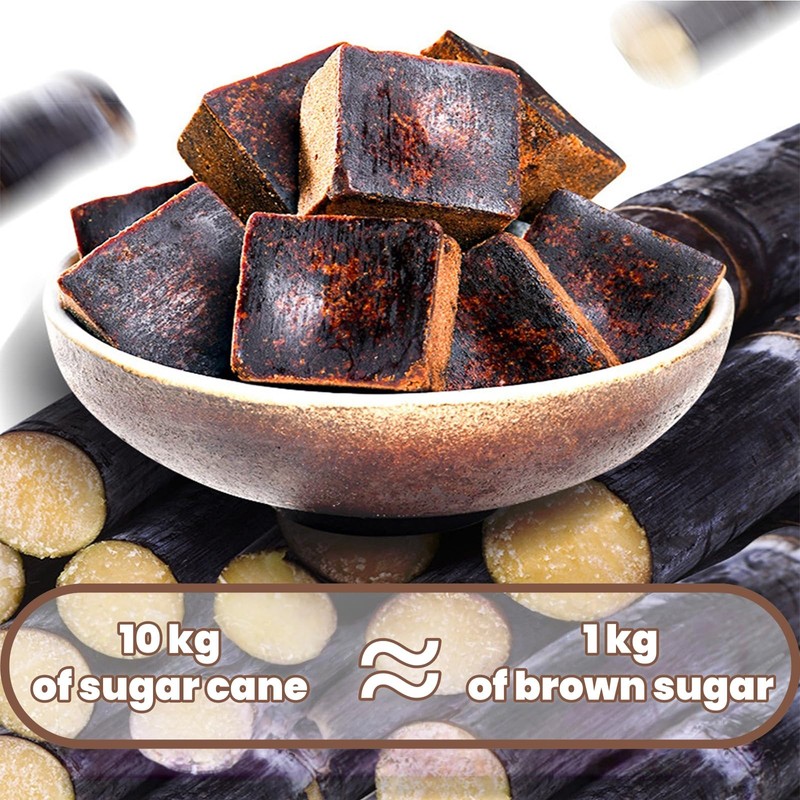 Brown Sugar Cubes, Deep Molasses Richness Raw Cane Demerara Sugar,