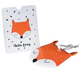 Animal Friends Passport Holder and Luggage Tag Set - Fox