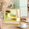 Gabotrie 8 Pack Acrylic Sign Holders with Golden Border, Double