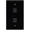 RiteAV 1 Gang 2 Port Cat5e Ethernet Wall Plate -