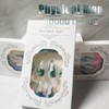24Pcs Dark Green Marble Press on Nails with Curve Line