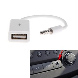 BEIDUOYANG AUX to USB 5mm Male Aux Plug to USB 2.0 Female Converter Cable Cord Converter Cable Only Work to Car AUX Port USB Adapter Plug