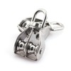 JCBIZ 1-Pack M15 Double Pulley Block Stainless Steel Heavy Duty