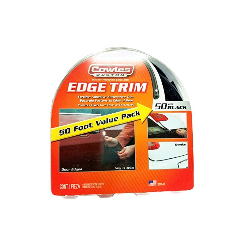 Cowles - Enhanced 50fT Black U-Channel Edge Guard Trim, 50FT