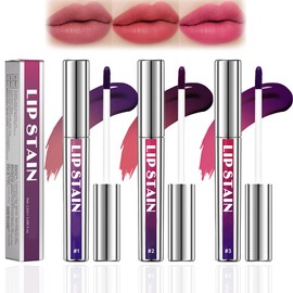 SHEBEEDO Lip Liner Stain, 3 Colors Peel Off Lip Liner Stain, Natural Long Lasting Peel Off Lip Stain, Waterproof Lip Tint, Highly Pigmented Color With Matte Finish Lip Stain Liner For Women (3PCS)