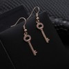 Key Dangle Earring for Women, Hypoallergenic Medical Hook Silver Plated