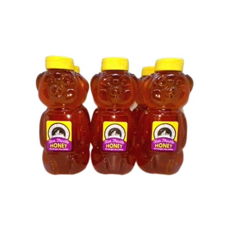 Star Thistle Honey Bear 24 oz. Unpasteurized Unblended No Additives