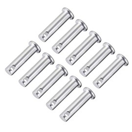 uxcell Single Hole Clevis Pins,8mm x 25mm Flat Head Zinc-Plating Steel 10 Pcs