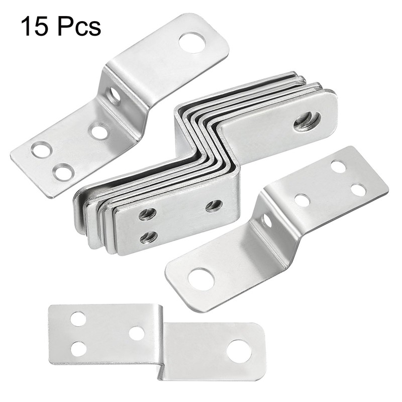 sourcing map 20 Pcs Z Shape Corner Bracket, 0.75 Inch