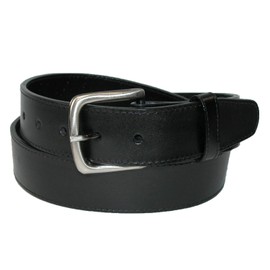 CTM® Men's Leather Money Belt Removable Buckle, 38, Black