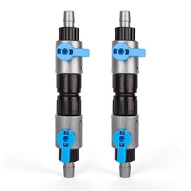 LANDEN Double Tab Connector for Aquarium, Canister Filter Hose Connector, Fish Tank Water Flow Control, Quick Release Valve,