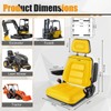 Kistrba Universal Seat for Forklift/Excavator/Lawn Mower/Tractor with Adjustable Angle Back