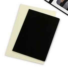 Yamadaya Hataya Paper Photo Frame, Pocket Mount, Hoji Mount (Plain), L Size, 2 Sides Vertical (Black)