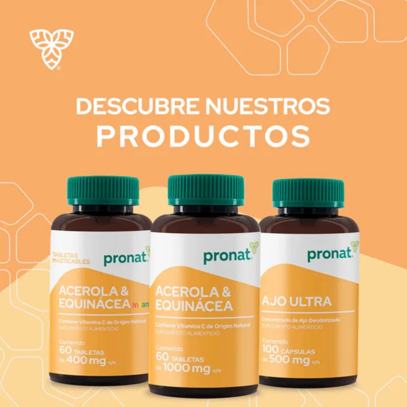 Kit Piezas Acerola Equinácea Tabs Pronat Cítrico