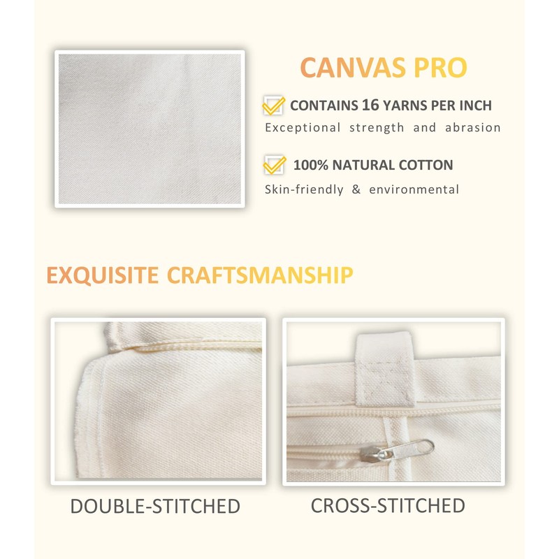 PN.HCNMTFB - Bolsa de lona con 1 bolsillo interior, cierre,