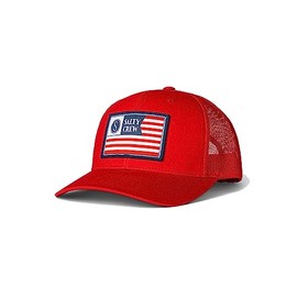 Salty Crew Freedom Flag Retro Trucker Hat Red - Baseball Hat Unisex Adjustable for Adults Premium Cotton Hat Outdoor Sports for Men and Women