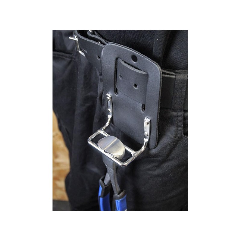 Faithfull Black Leather Tool Belt Plier Holder