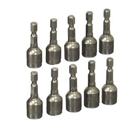 COMOK 10mm Hex Magnetic Power Socket Nut Driver Setters With 6mm Hex Shank Hand Tools 10Pcs