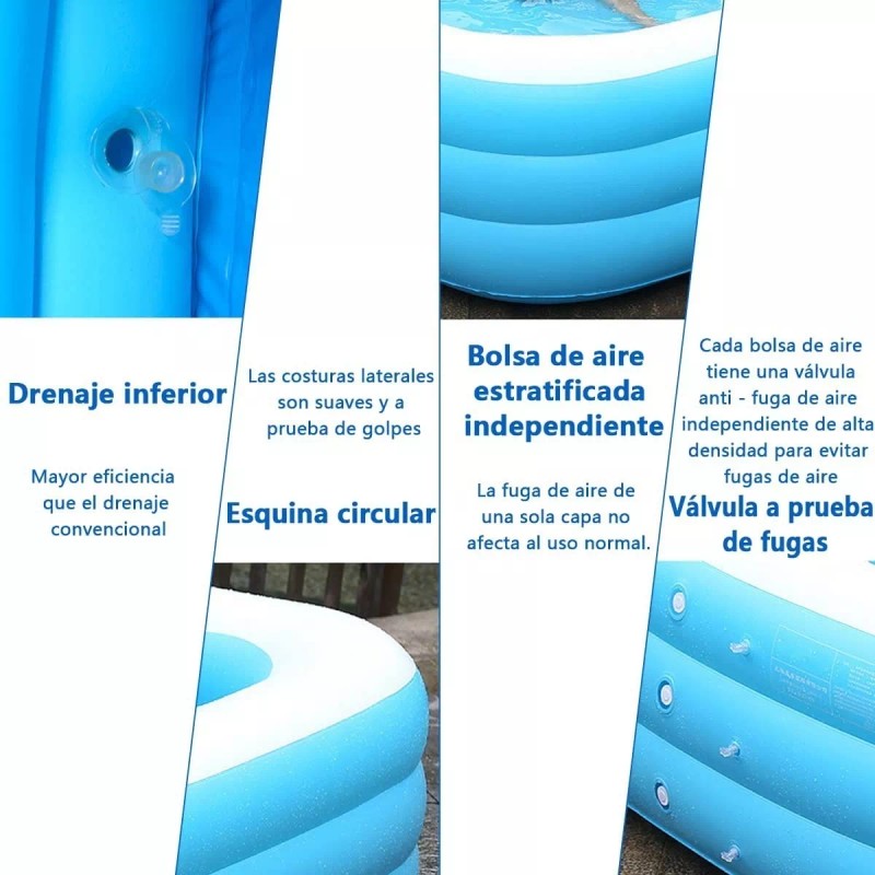 Extreme Beauty Alberca Inflable Rectangular Familiar Piscina Alta