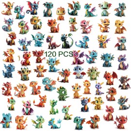 120 Styles Temporary Tattoos for Kids Dragon Tattoos Stickers for Boys Girls Birthday Party Favors Supplies Gift