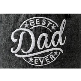 Best Dad Ever Baseball Cap for Men, Embroidered Adjustable Washed Cotton Fathers Day Dad Hat Hat